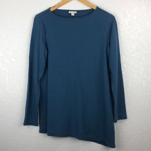 pureJill LuxeTence Asymmetrical Blue Shirt